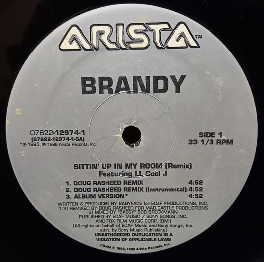 Brandy (2) : Sittin' Up In My Room (Remix) (12", Single)