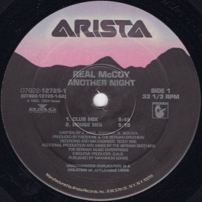 Real McCoy : Another Night (12")