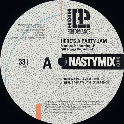 High Performance : Here's A Party Jam / The Hill (12", Single)