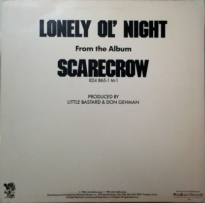 John Cougar Mellencamp : Lonely Ol' Night (12", Single, Promo, 22 )