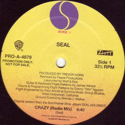 Seal : Crazy (Urban Remix) (12", Promo)