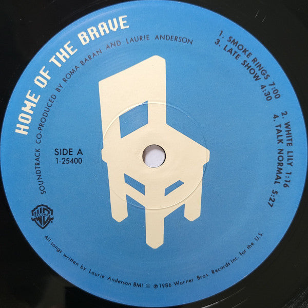 Laurie Anderson : Home Of The Brave (LP, Album, Spe)