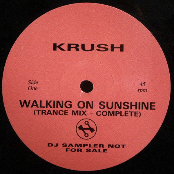 Krush : Walking On Sunshine (12", S/Sided, Promo, Smplr)