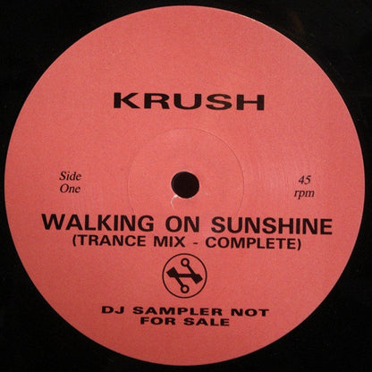 Krush : Walking On Sunshine (12", S/Sided, Promo, Smplr)