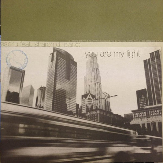 Espriu Feat. Sharon Dee Clarke : You Are My Light (12")