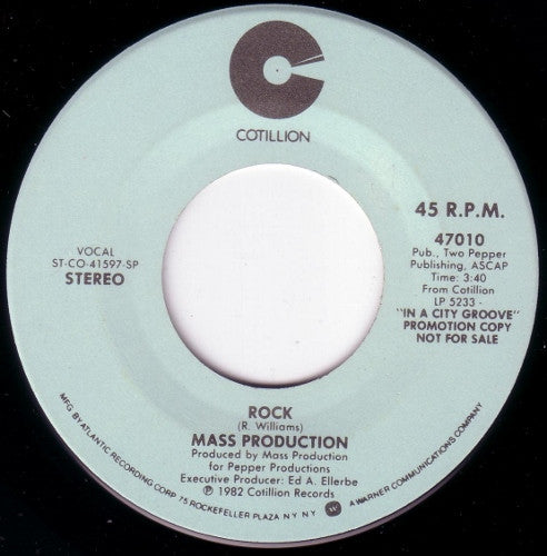 Mass Production : Rock (7", Mono, Promo)