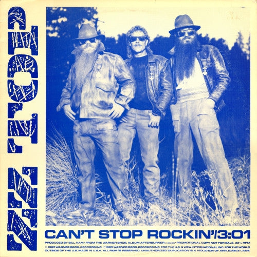 ZZ Top : Can't Stop Rockin' (12", Single, Promo)