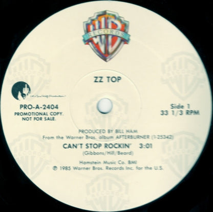 ZZ Top : Can't Stop Rockin' (12", Single, Promo)