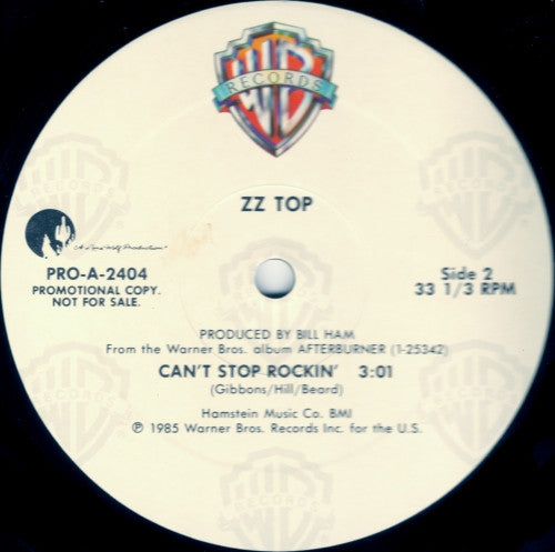 ZZ Top : Can't Stop Rockin' (12", Single, Promo)