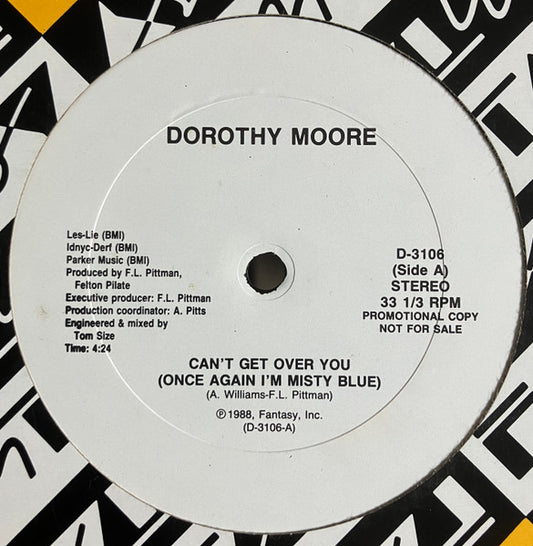Dorothy Moore : Can't Get Over You (Once Again I'm Misty Blue) (12", Promo)