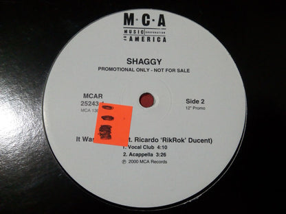 Shaggy : It Wasn't Me (12", Promo)