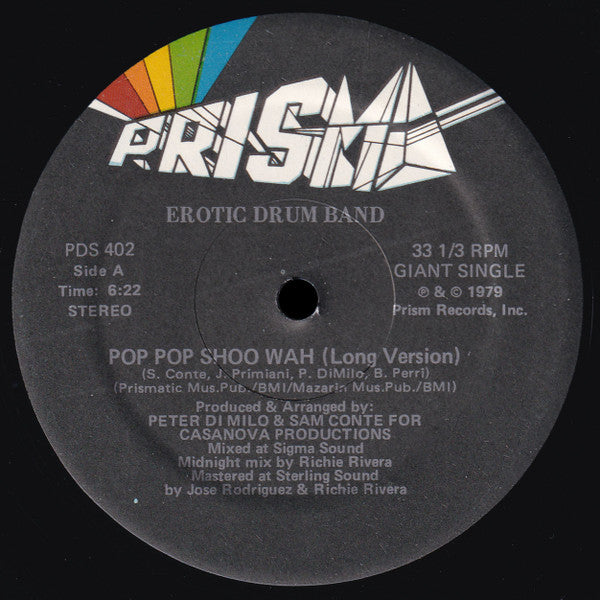 Erotic Drum Band : Pop Pop Shoo Wah (12")