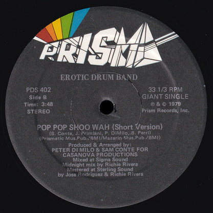 Erotic Drum Band : Pop Pop Shoo Wah (12")