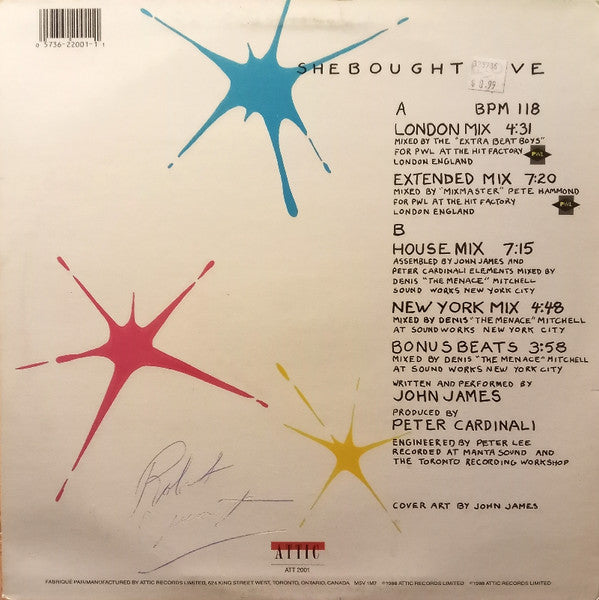 John James : She Bought Love (12")