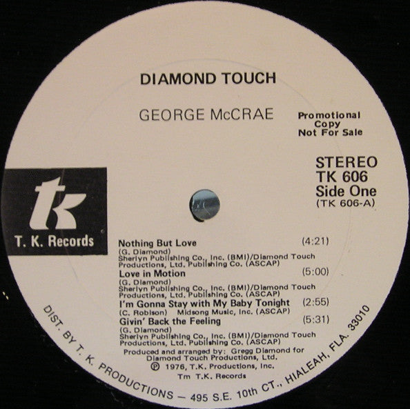 George McCrae : Diamond Touch (LP, Album, Promo)