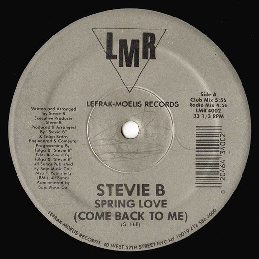 Stevie B : Spring Love (Come Back To Me) (12", RP)