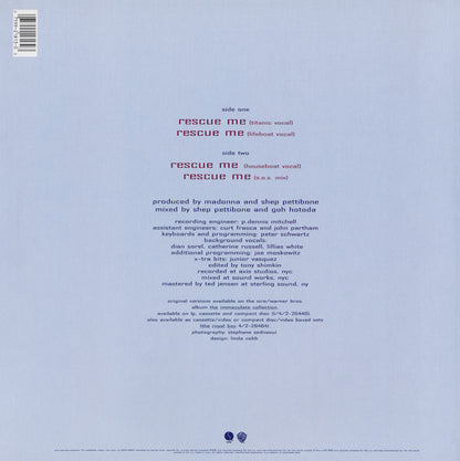 Madonna : Rescue Me (12", Maxi)