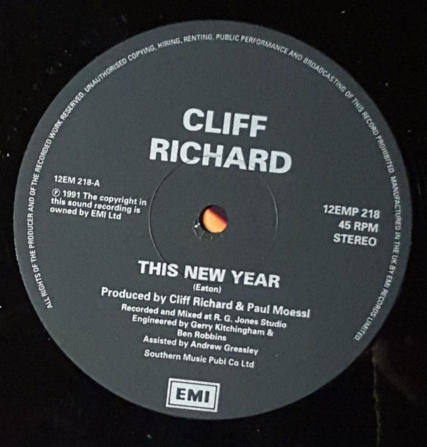 Cliff Richard : This New Year (12", Pos)