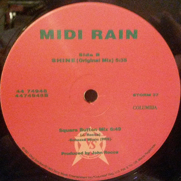 Midi Rain : Shine (12", Single)