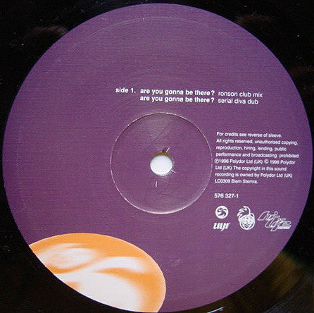 Up Yer Ronson Featuring Mary Pearce : Are You Gonna Be There ? (12")