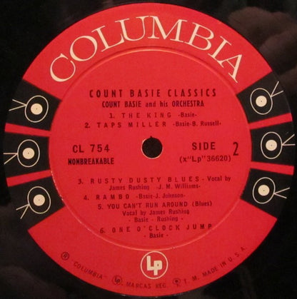 Count Basie Orchestra : Count Basie Classics By The Great Count Basie Band (LP, Comp)