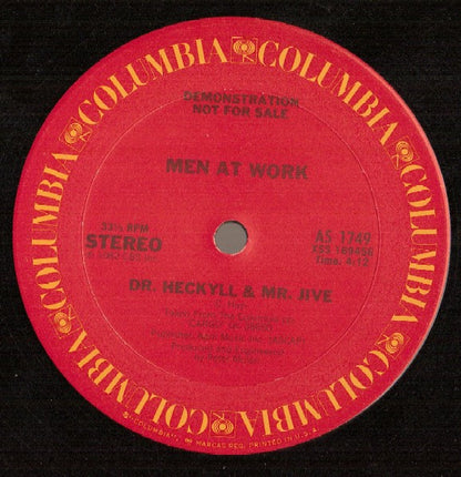 Men At Work : Dr. Heckyll & Mr. Jive (12", Promo)