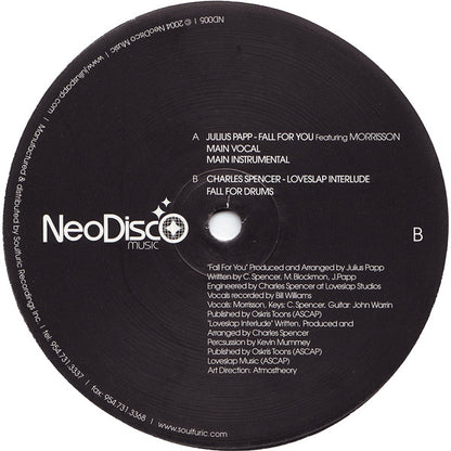 Julius Papp / Charles Spencer : Fall For You / Loveslap Interlude (12")