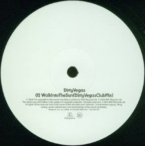 Dirty Vegas : Walk Into The Sun (12")