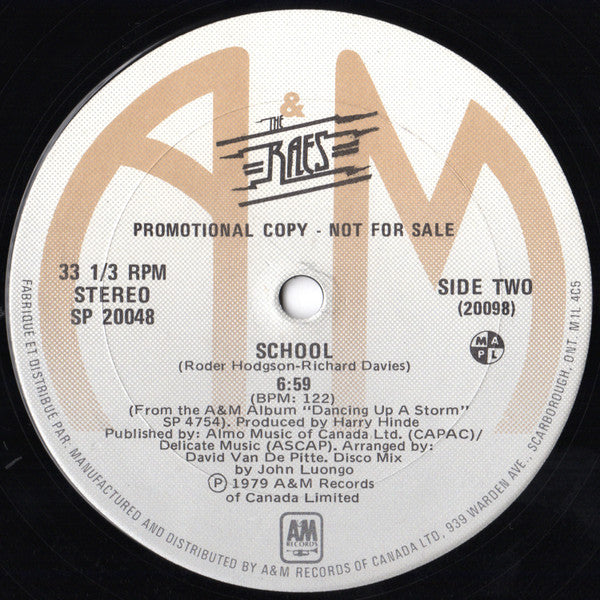 The Raes : Don't Turn Around / School (12", Promo)