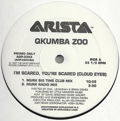 Qkumba Zoo : I'm Scared, You're Scared {Cloud Eyes} (12", Promo)