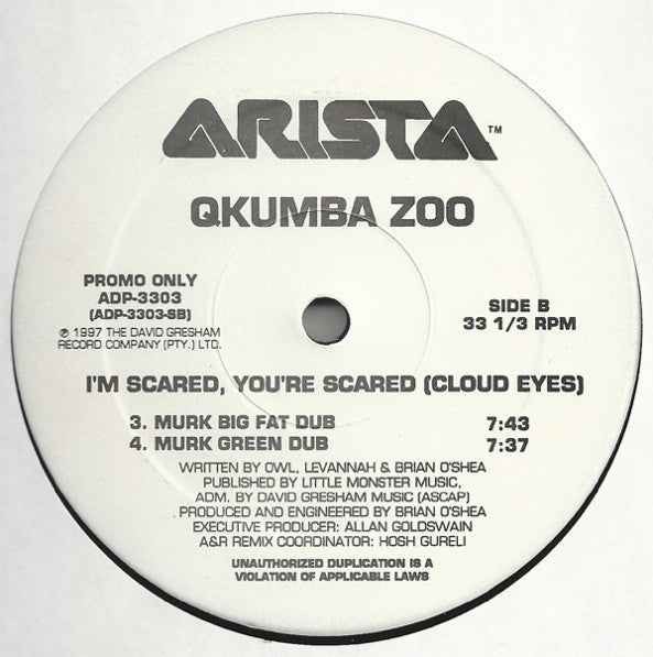 Qkumba Zoo : I'm Scared, You're Scared {Cloud Eyes} (12", Promo)