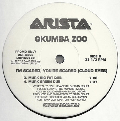 Qkumba Zoo : I'm Scared, You're Scared {Cloud Eyes} (12", Promo)