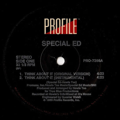 Special Ed : Think About It (12", Single)