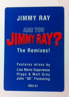 Jimmy Ray : Are You Jimmy Ray? (The Remixes!) (12", Promo)