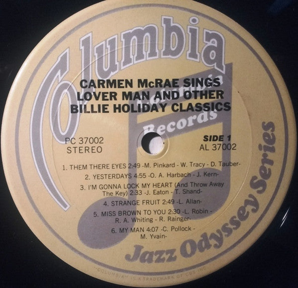 Carmen McRae : Sings "Lover Man" And Other Billie Holiday Classics (LP, Album, RE, RM)