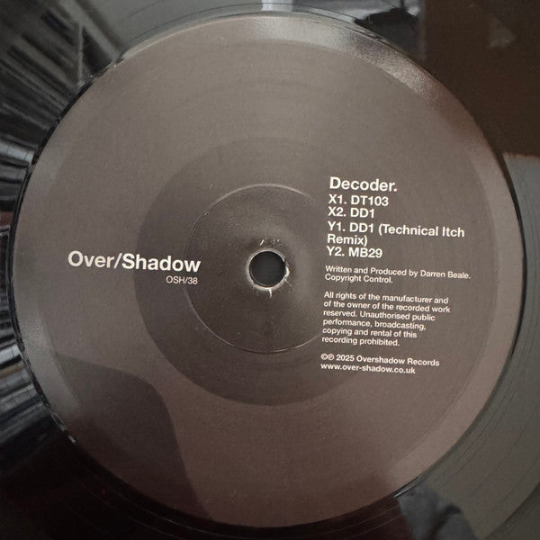 Decoder : DT103 / DD1 / DD1 (Technical Itch Remix) / MB29 (12")