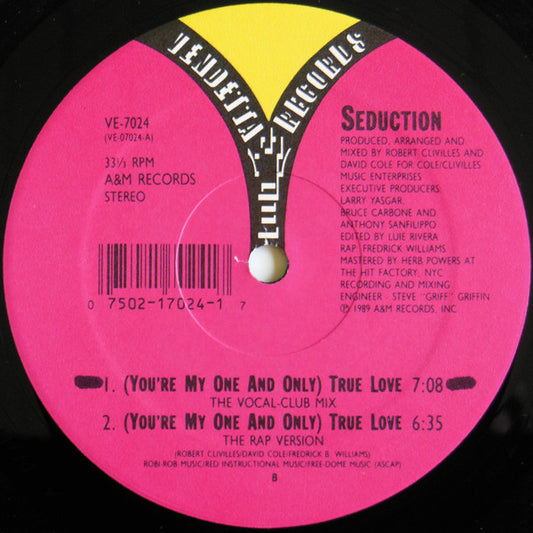 Seduction : (You're My One And Only) True Love (12", B E)