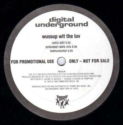 Digital Underground : Wussup Wit The Luv (12", Promo)
