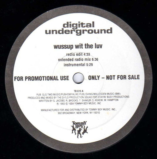 Digital Underground : Wussup Wit The Luv (12", Promo)