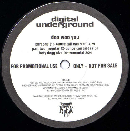 Digital Underground : Wussup Wit The Luv (12", Promo)