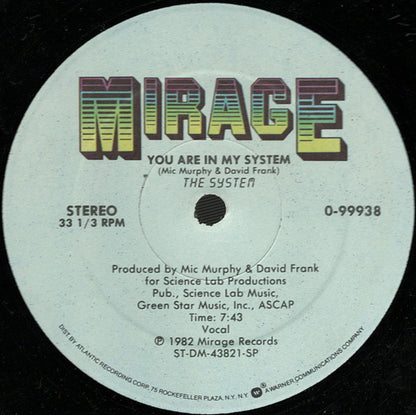 The System : You Are In My System / Now I Am Electric (12", Spe)