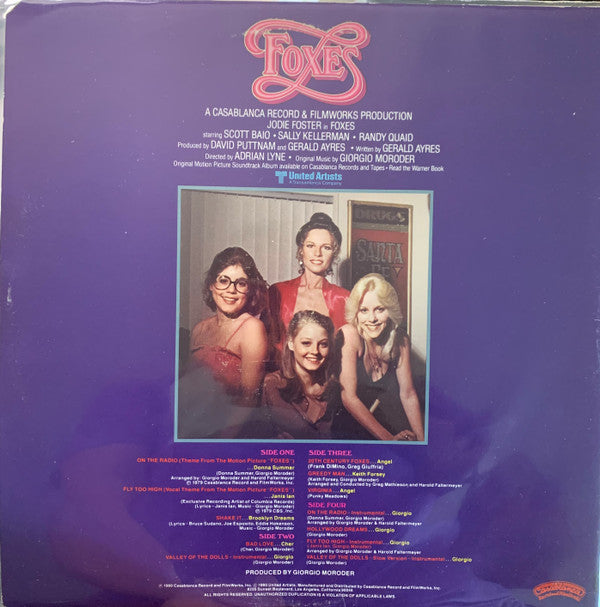 Various : Foxes (Original Soundtrack) (2xLP, Album, Gat)