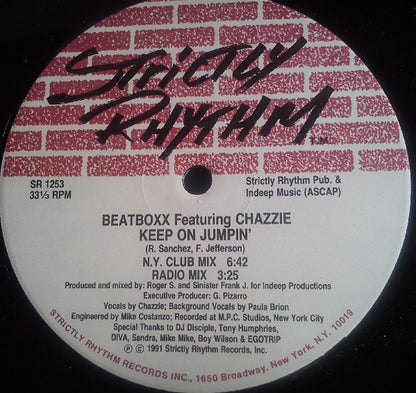 Beatboxx Featuring Chazzie : Keep On Jumpin' (12")
