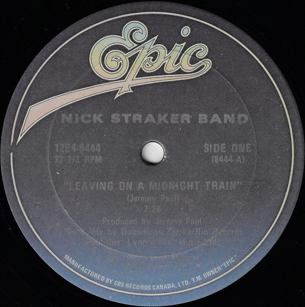 Nick Straker Band : Leaving On A Midnight Train / A Little Bit Of Jazz (12")