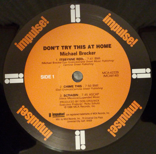 Michael Brecker : Don't Try This At Home (LP, Album, DMM)