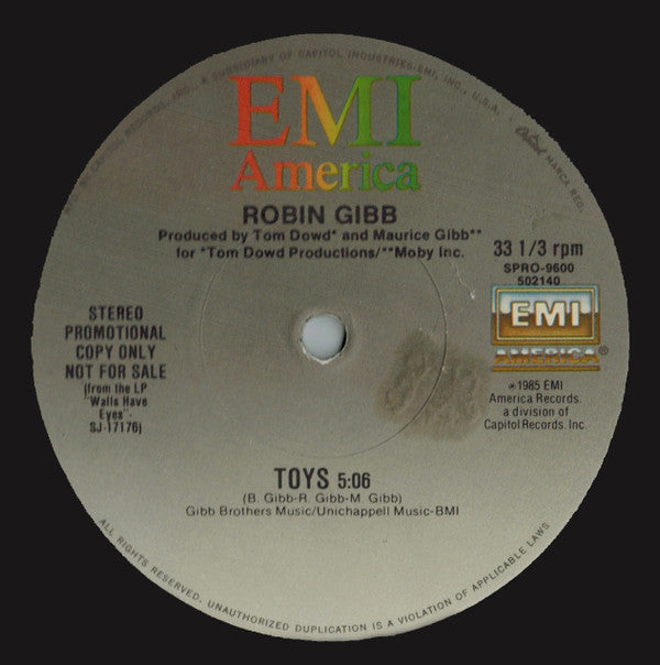 Robin Gibb : Toys (12", Single, Promo)