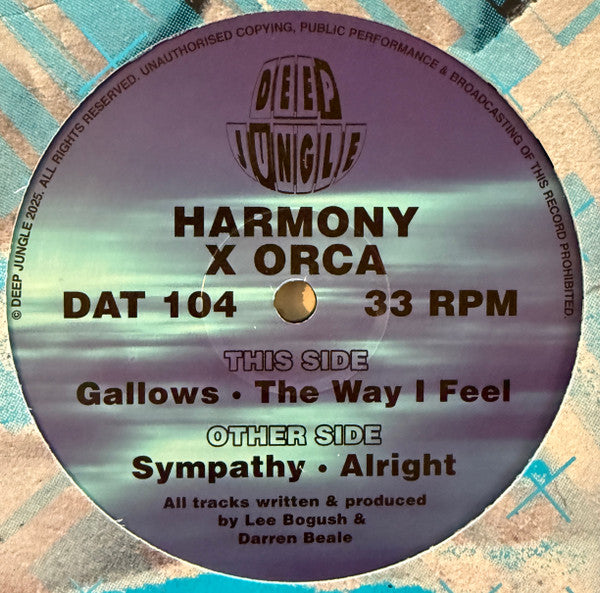 Harmony* X Orca : Sympathy / All Right / Gallows / The Way I Feel  (12")