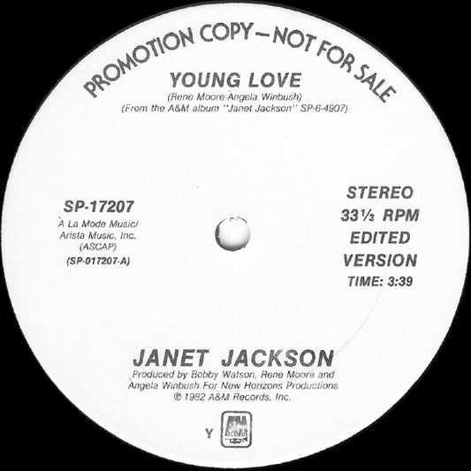 Janet Jackson : Young Love (12", Promo)