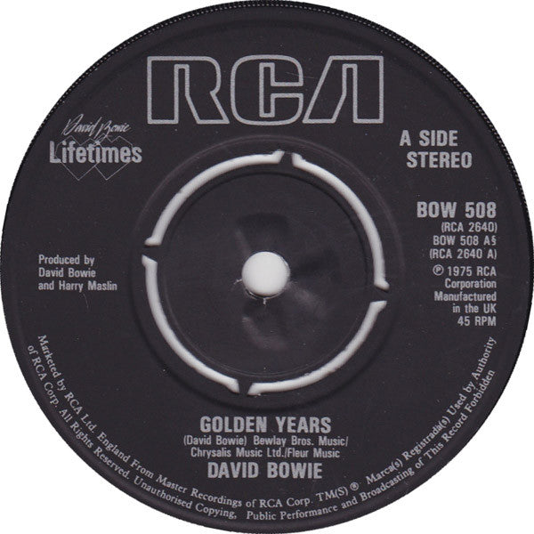 David Bowie : Golden Years (7", Single, RE, 4-P)