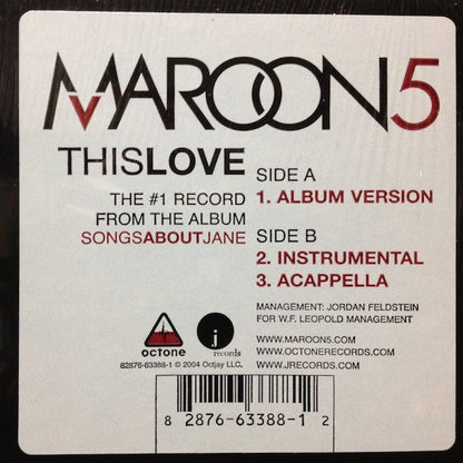 Maroon 5 : This Love (12")